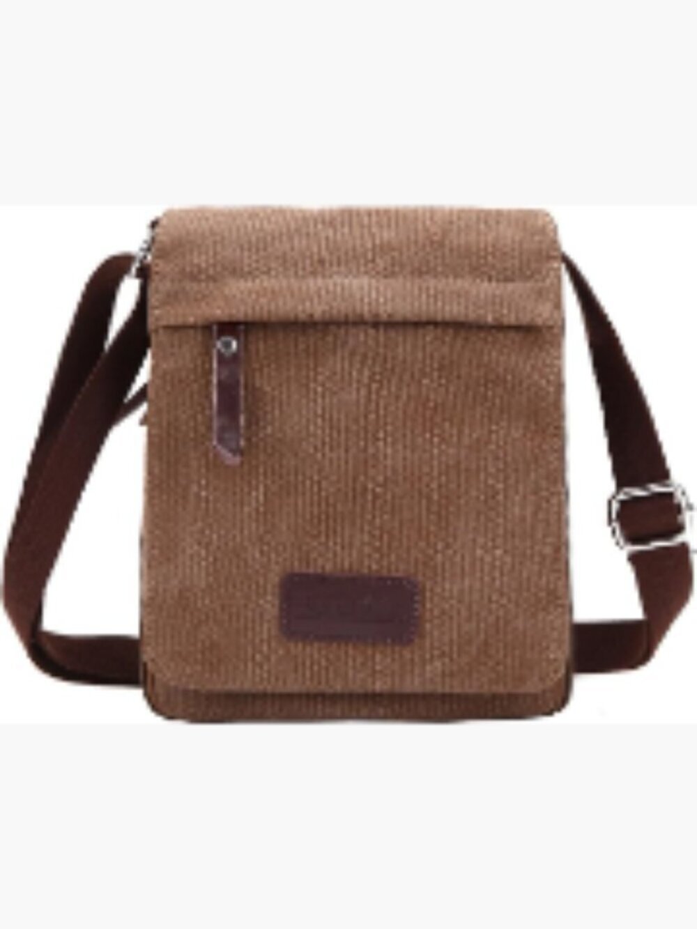 Canvas Leather Messenger Crossbody Bag Organizer